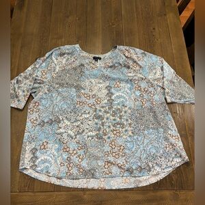N Touch Paisley Print Blouse Size 3X
